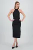 Vestido midi halter drapeado sold by Shasa