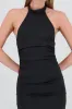 Vestido midi halter drapeado sold by Shasa