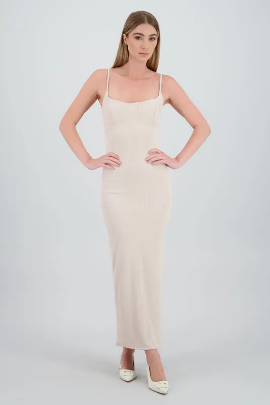 Vestido midi copas rib sold by Shasa