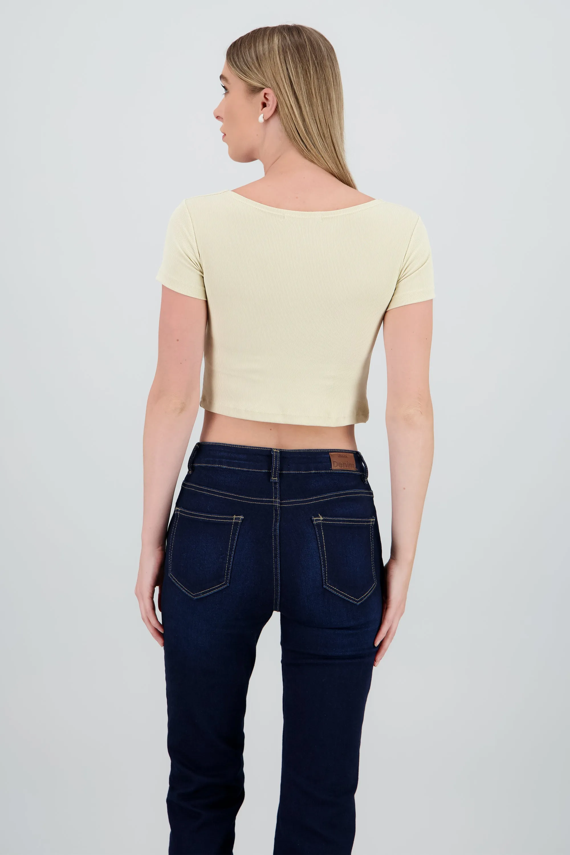 Top de escote cuadrado de rib liso sold by Shasa product image thumbnail 4