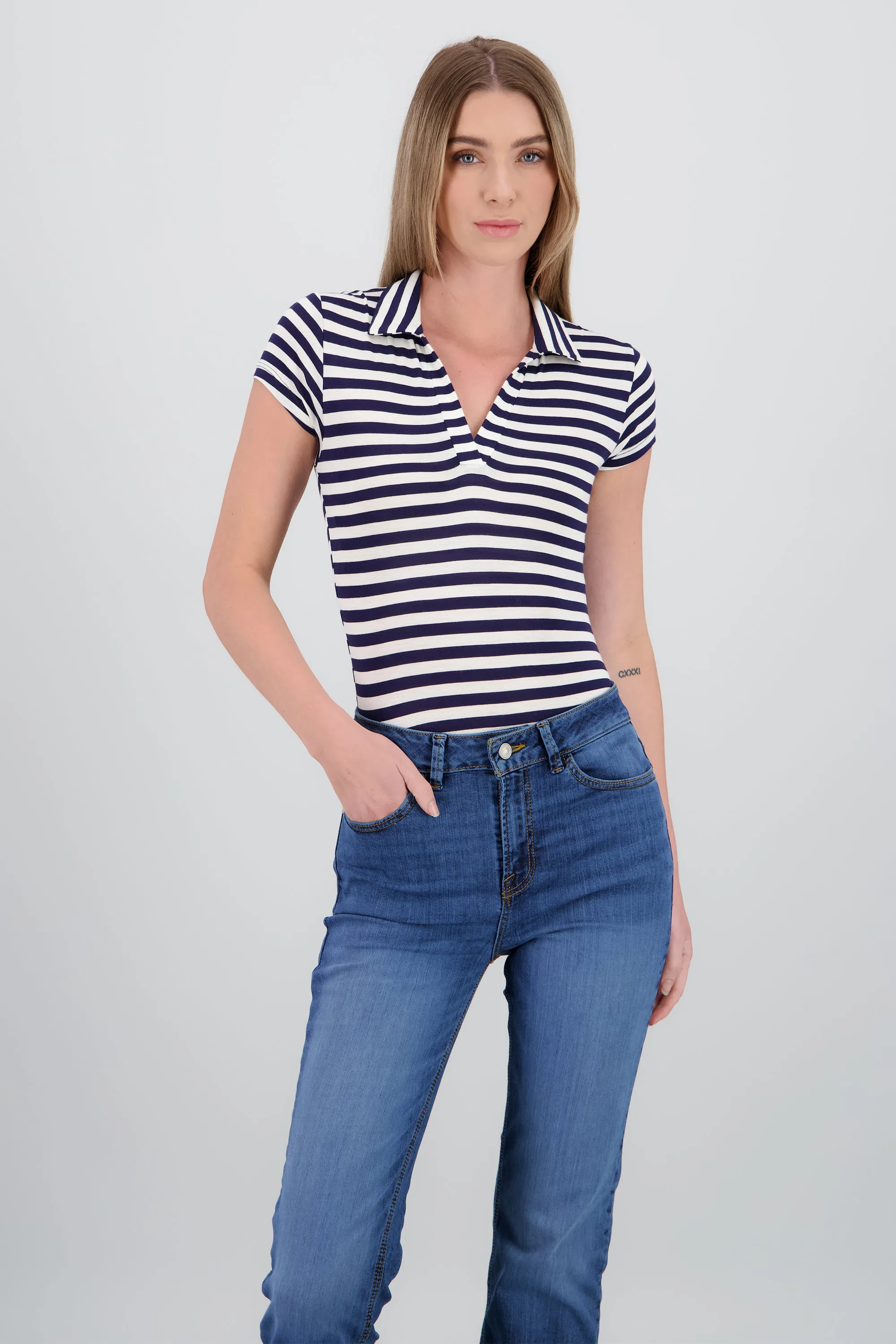 Body cuello polo manga corta rayas sold by Shasa product image thumbnail 2