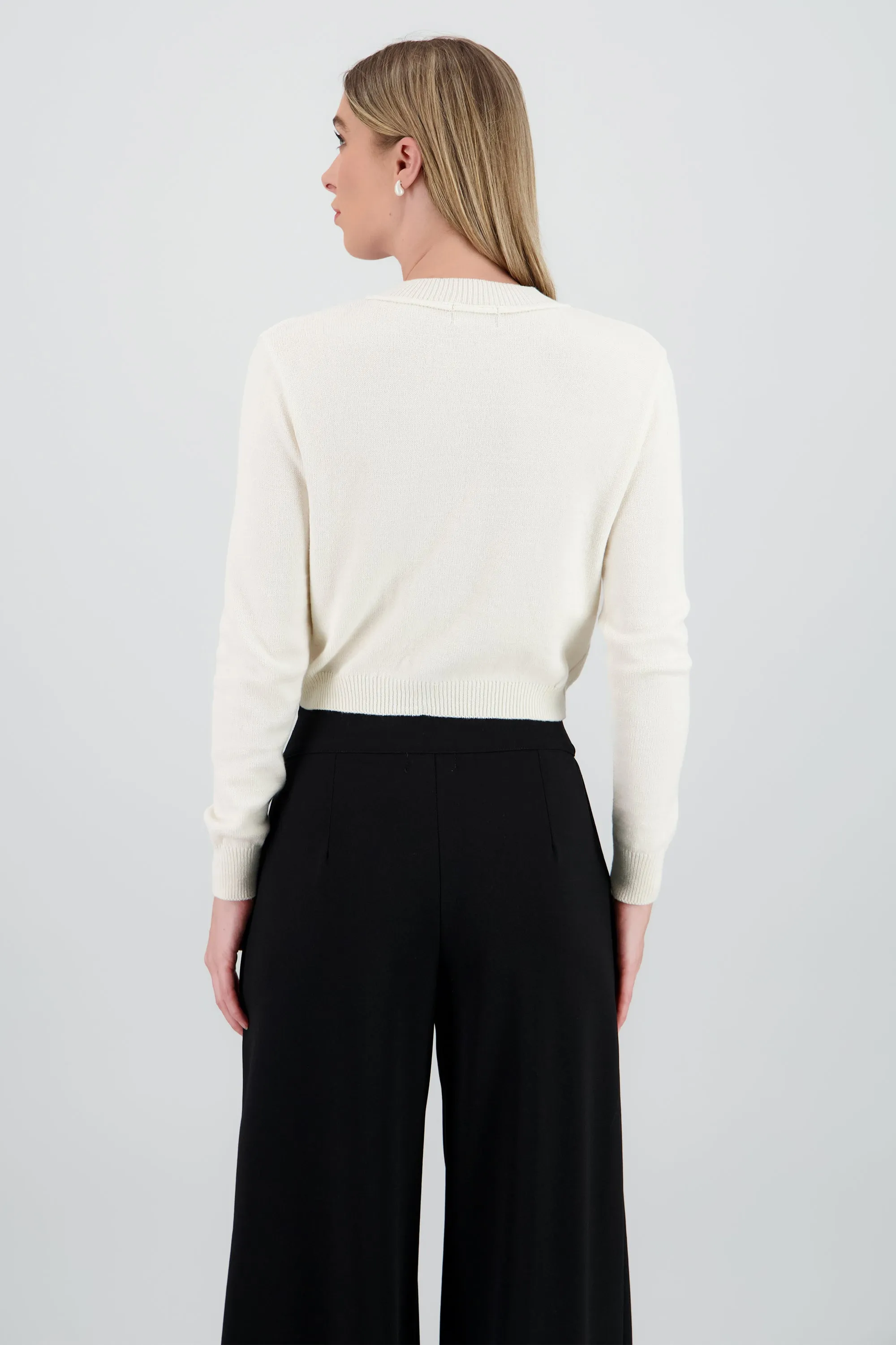 Cardigan con cuello redondo botones dorados Hyp sold by Shasa product image thumbnail 4