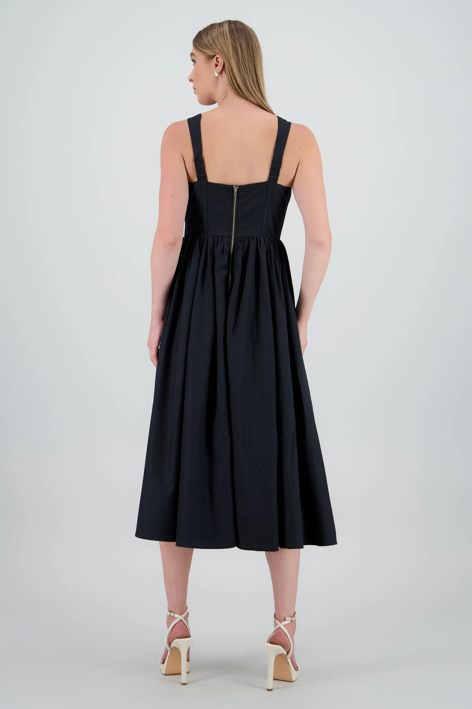 Vestido maxi con detalle de varillas liso sold by Shasa product image thumbnail 4