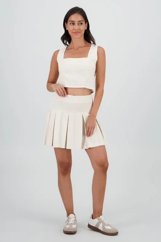 falda mini pretina ancha tablas sold by Shasa