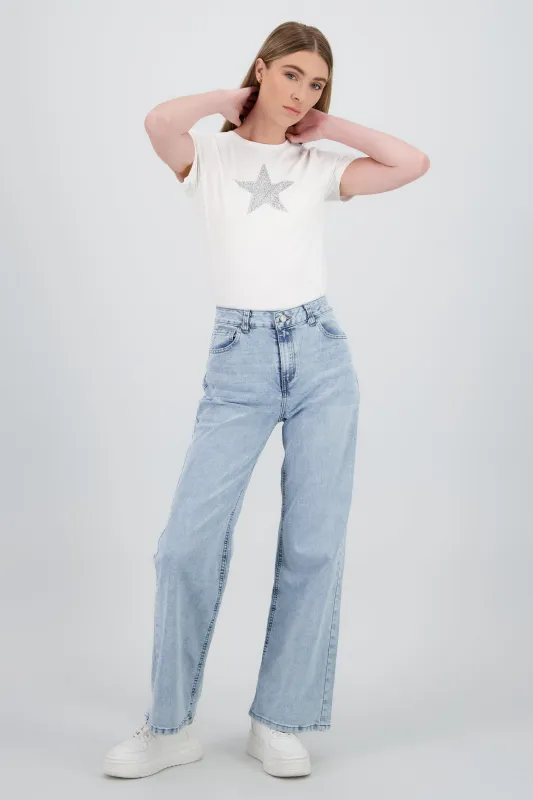 Jeans wide leg básicos sold by Shasa