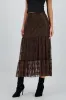 Falda midi olanes detalle encaje sold by Shasa