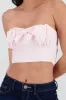 Top crop detalle frunces moño sold by Shasa