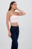 Top crop detalle frunces moño sold by Shasa