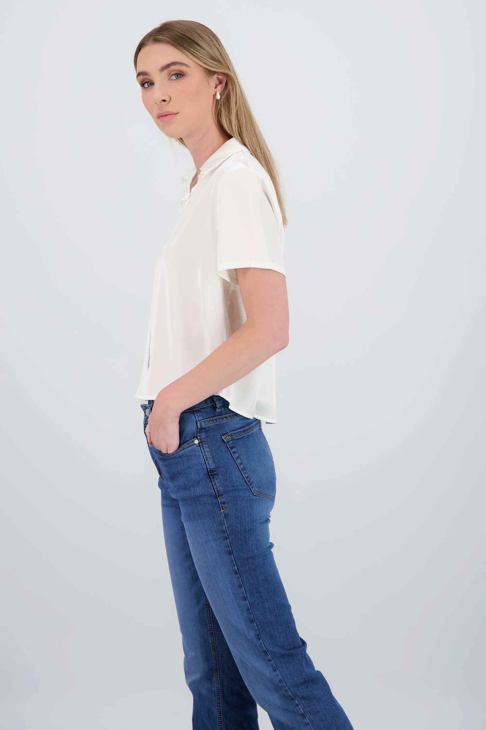 Camisa manga corta satin sold by Shasa product image thumbnail 3