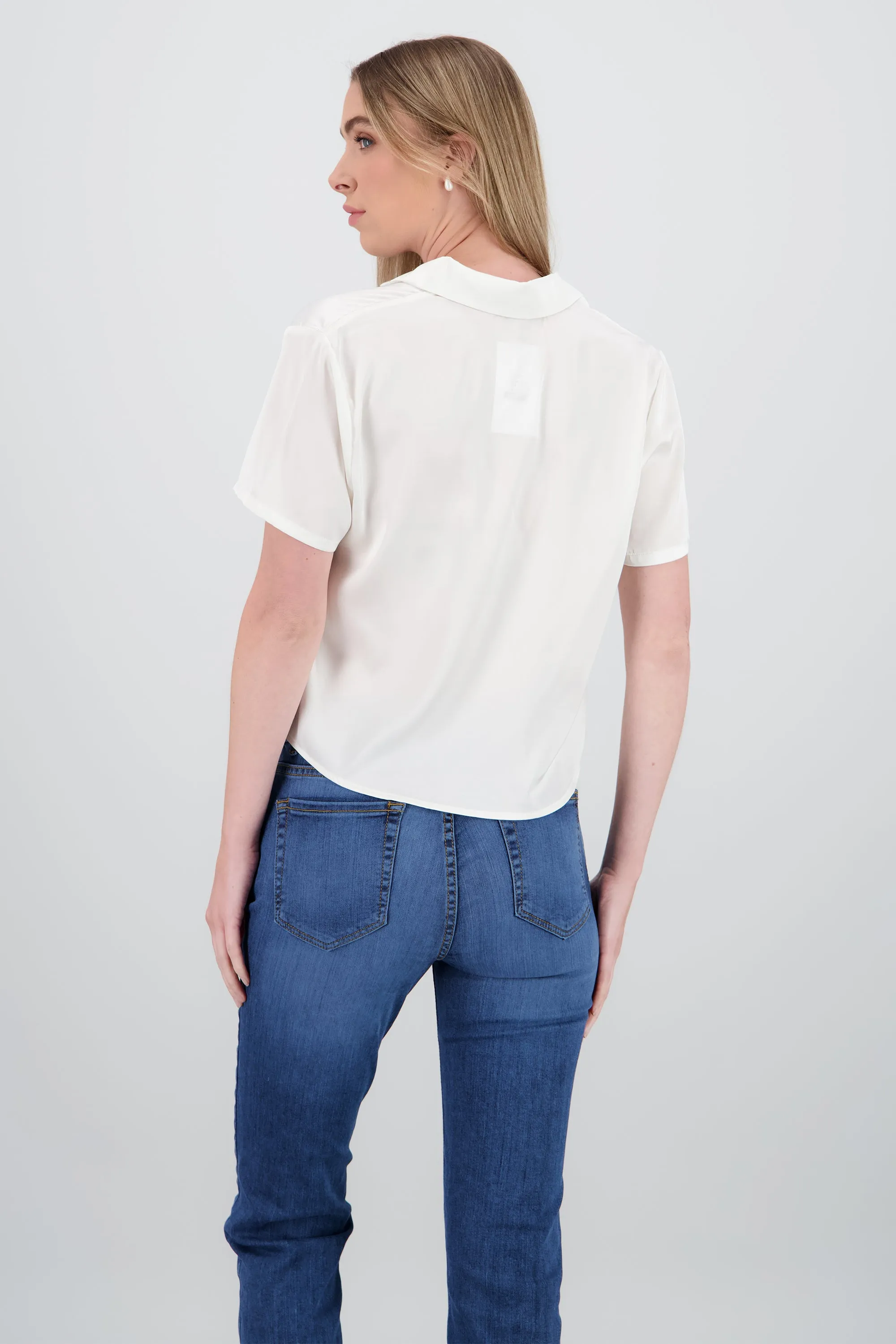 Camisa manga corta satin sold by Shasa product image thumbnail 4