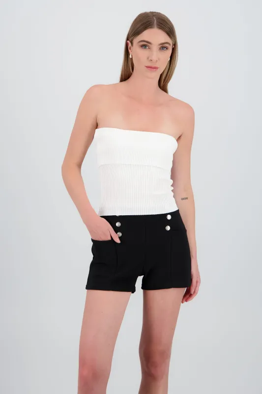 Top strapless con dobles sold by Shasa