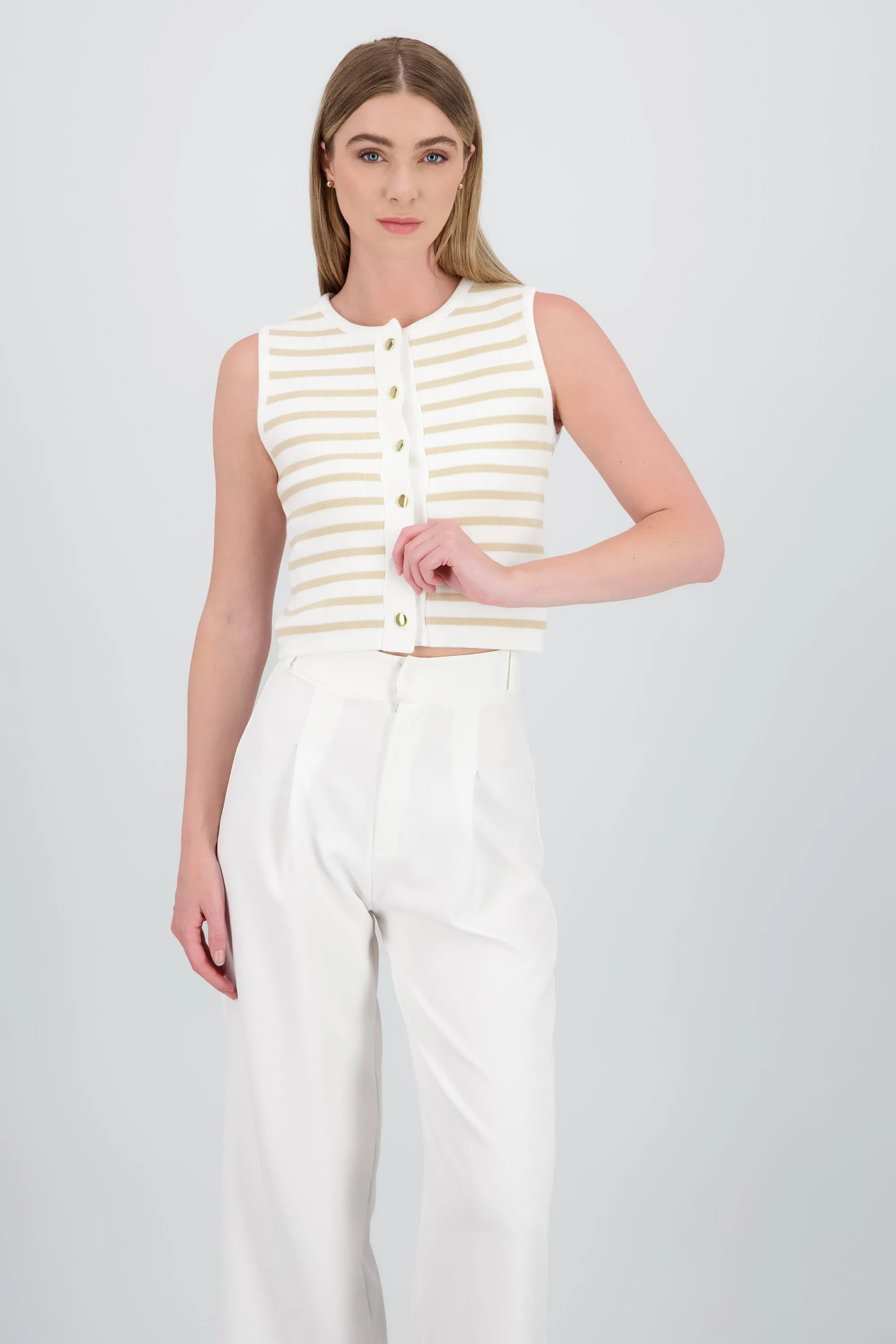 Chaleco tejido rayas con botones sold by Shasa product image thumbnail 2