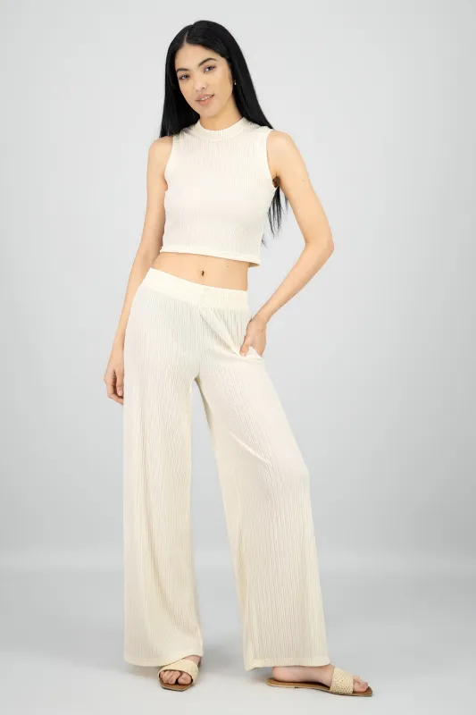 Pantalón flared textura sold by Shasa