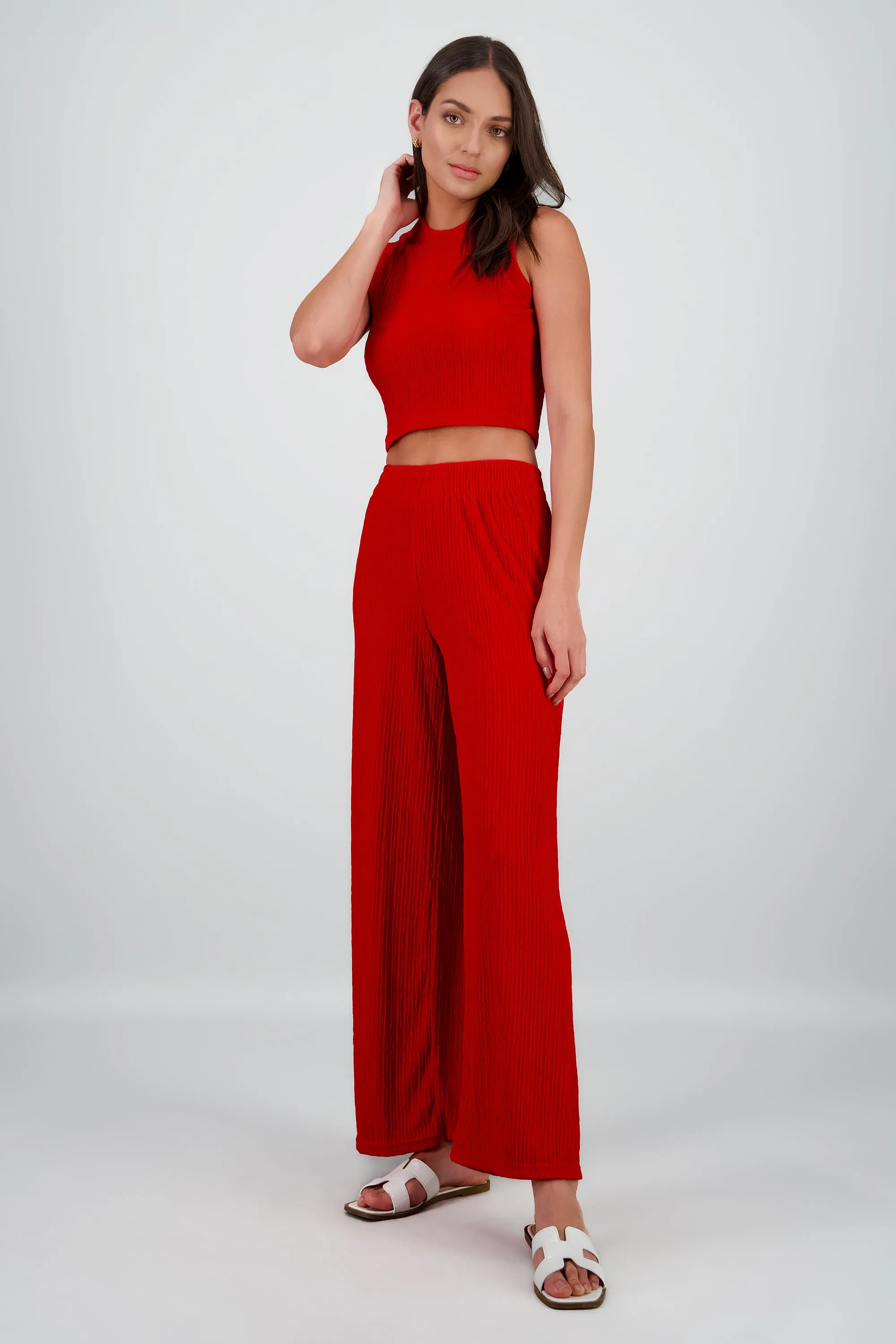 Pantalón flared textura sold by Shasa