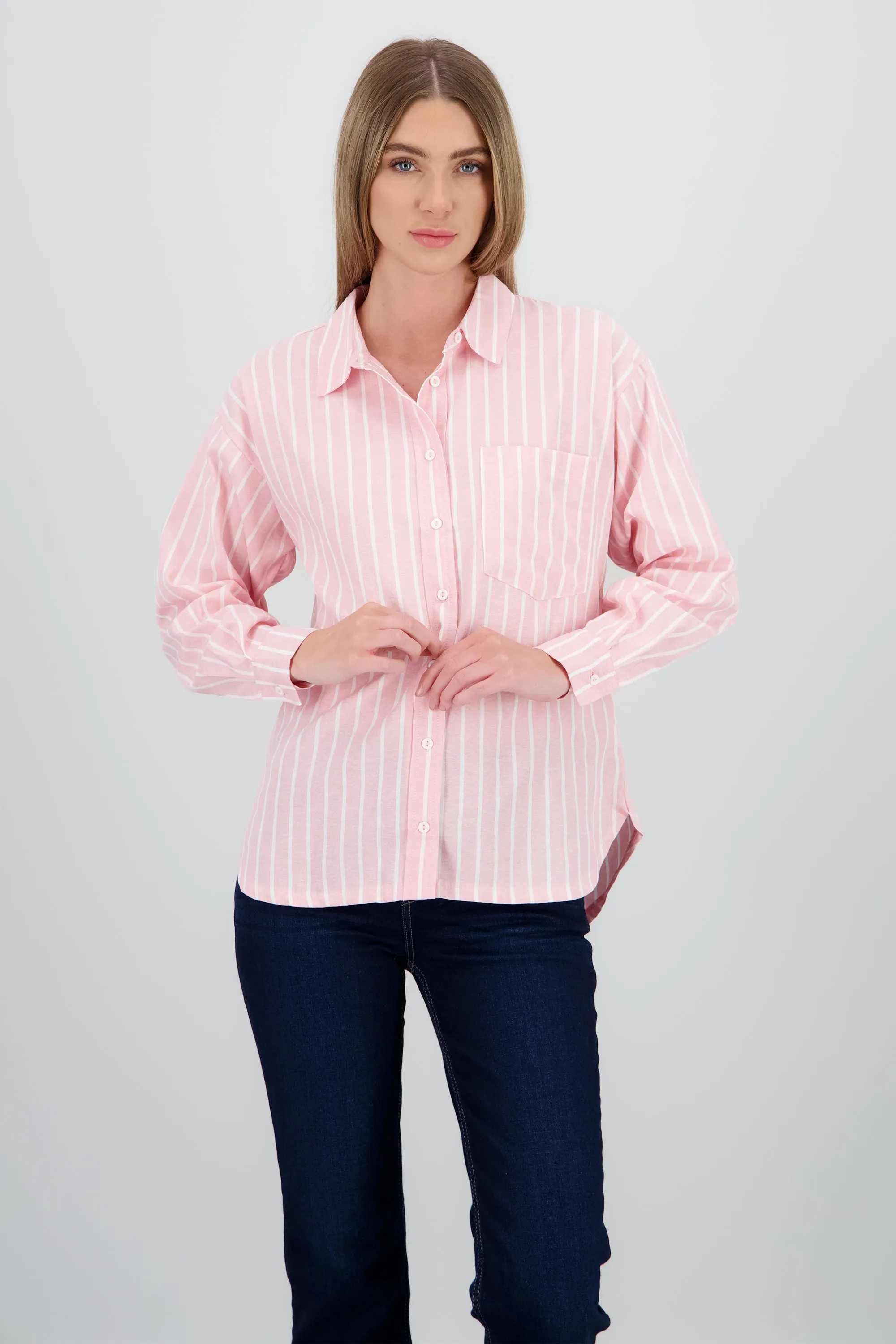 Camisa rayas manga larga sold by Shasa