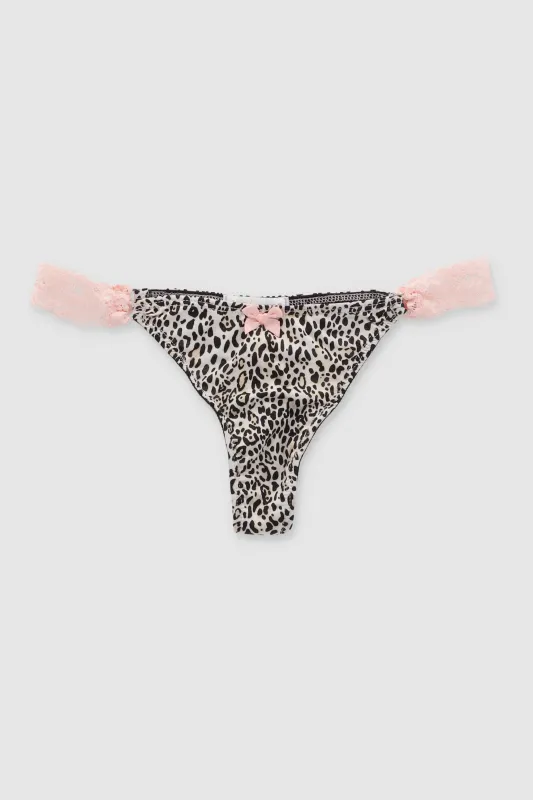 Tanga detalle lateral animal print sold by Shasa