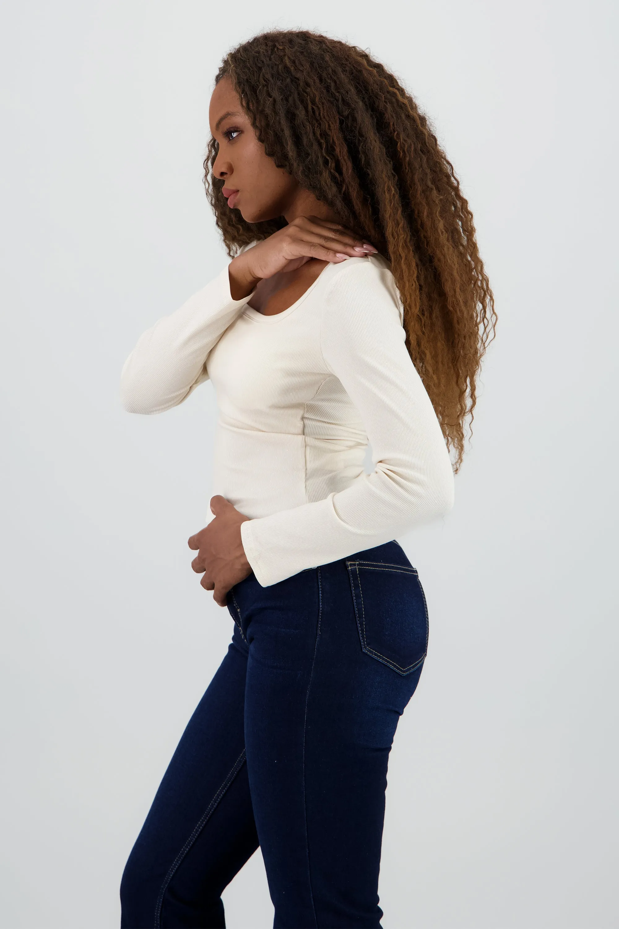 Blusa manga larga cuello redondo sold by Shasa product image thumbnail 3