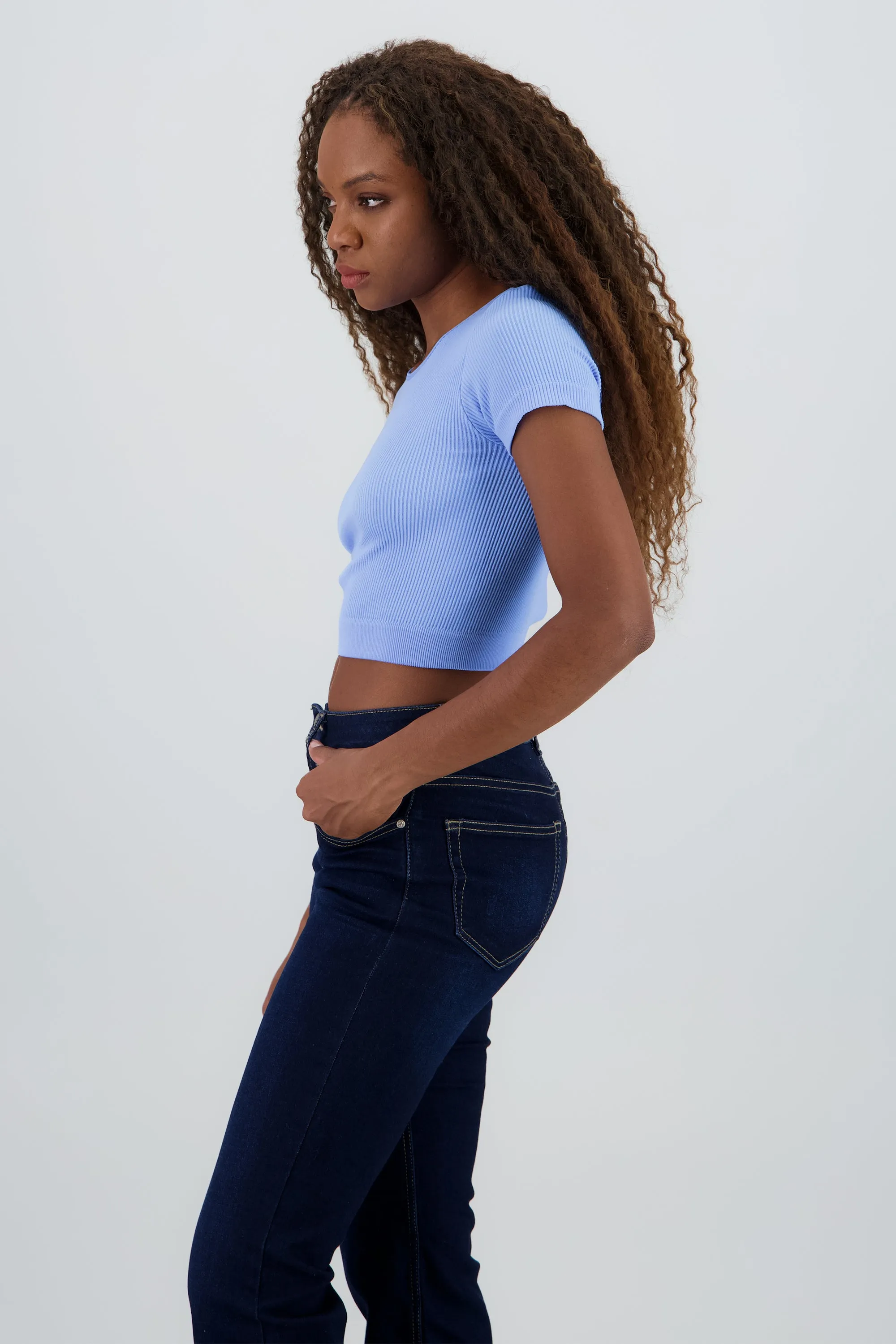 Top corto rib manga corta sold by Shasa product image thumbnail 3