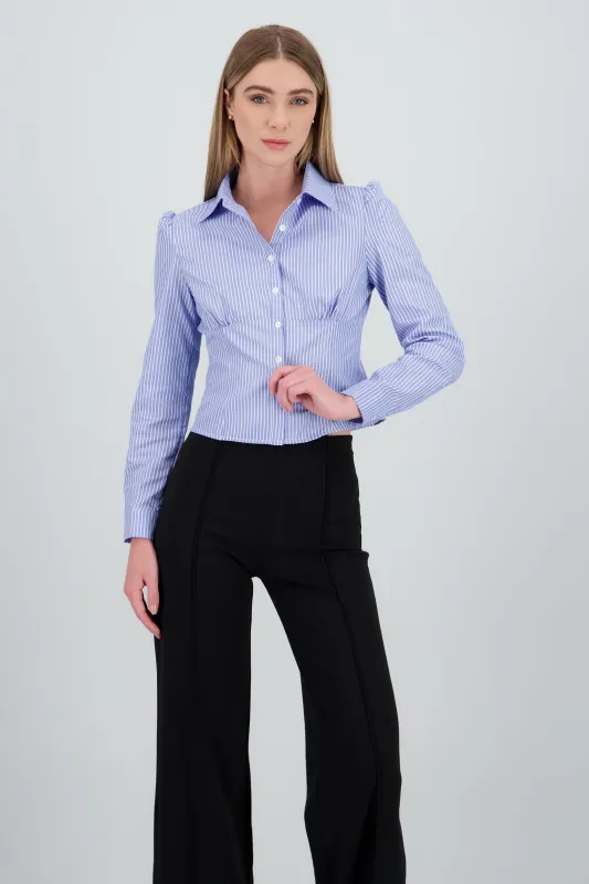 Camisa rayas con pinzas sold by Shasa