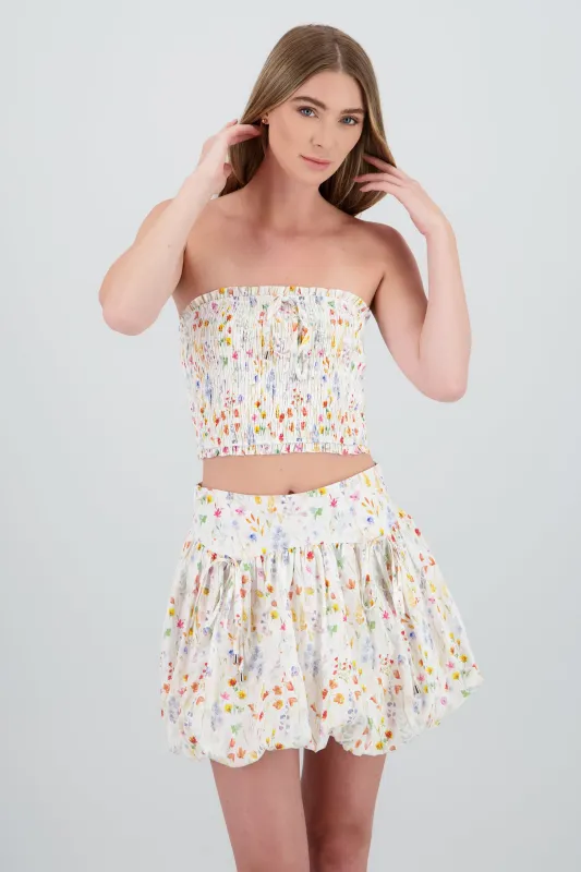 Top tubo estampado flores sold by Shasa