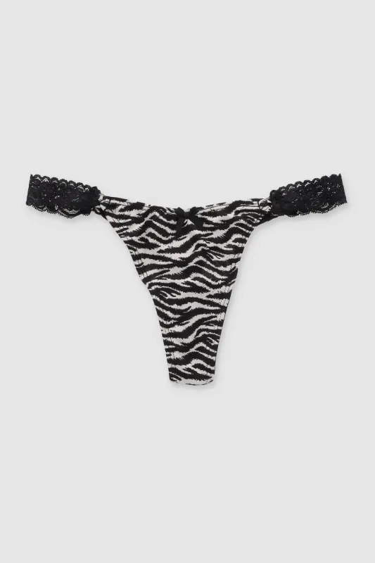 Tanga detalle lateral animal print sold by Shasa