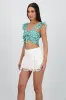 Top crop olanes estampado flores sold by Shasa
