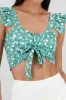 Top crop olanes estampado flores sold by Shasa