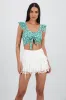 Top crop olanes estampado flores sold by Shasa