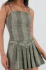 Vestido tableada cuadros con cinturon sold by Shasa