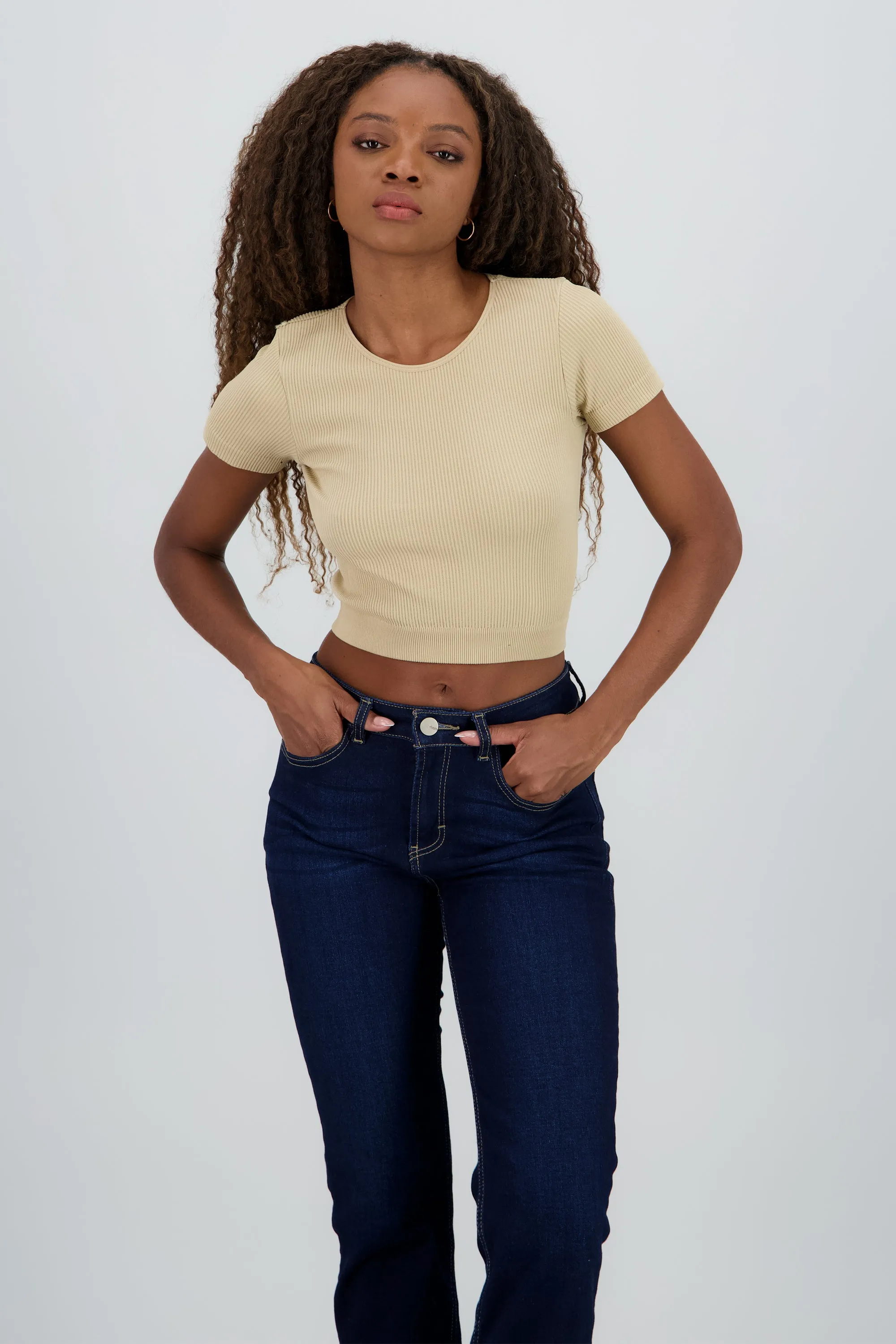 Top corto rib manga corta sold by Shasa product image thumbnail 2