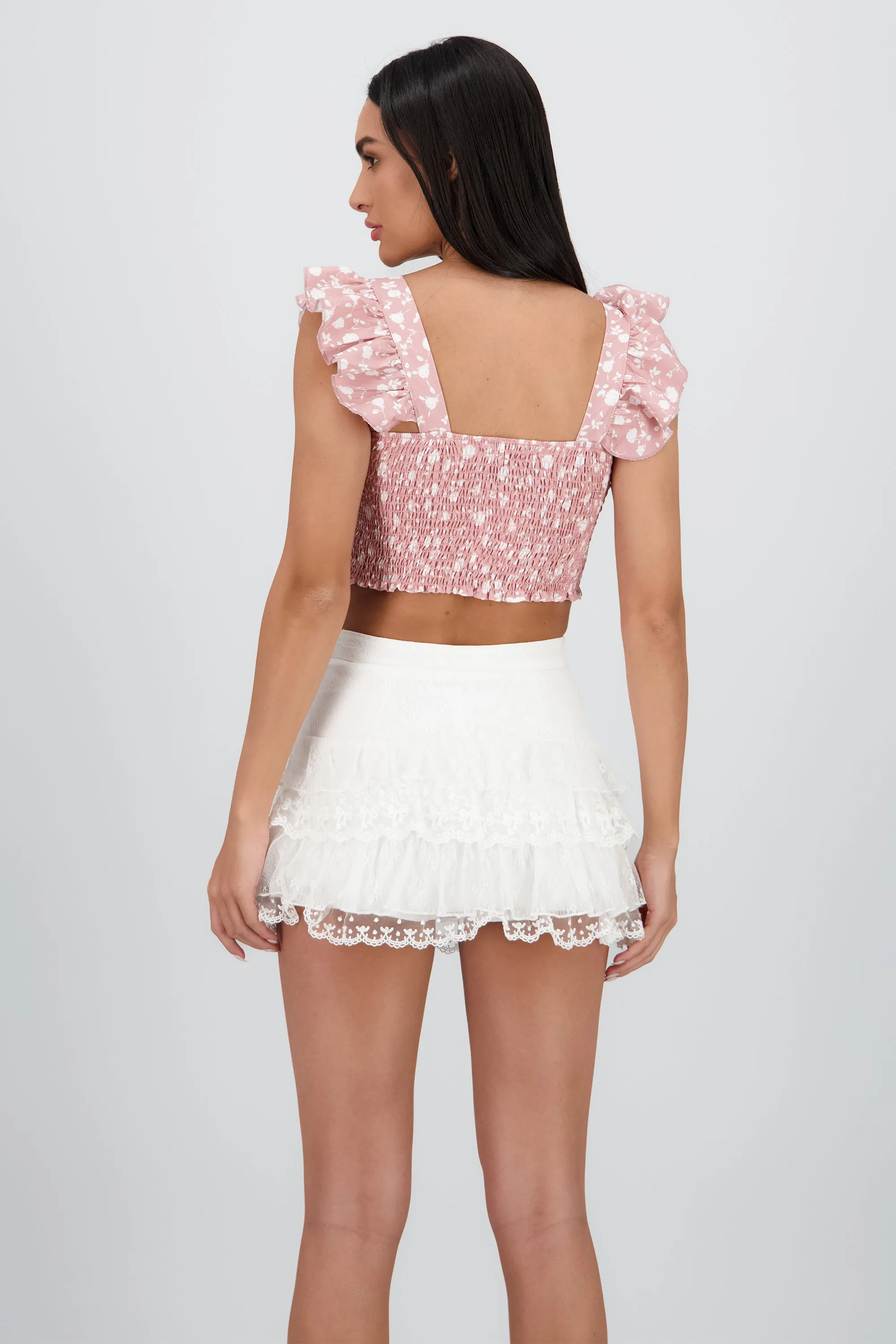 Top crop olanes estampado flores sold by Shasa product image thumbnail 4