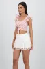 Top crop olanes estampado flores sold by Shasa