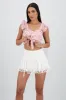 Top crop olanes estampado flores sold by Shasa