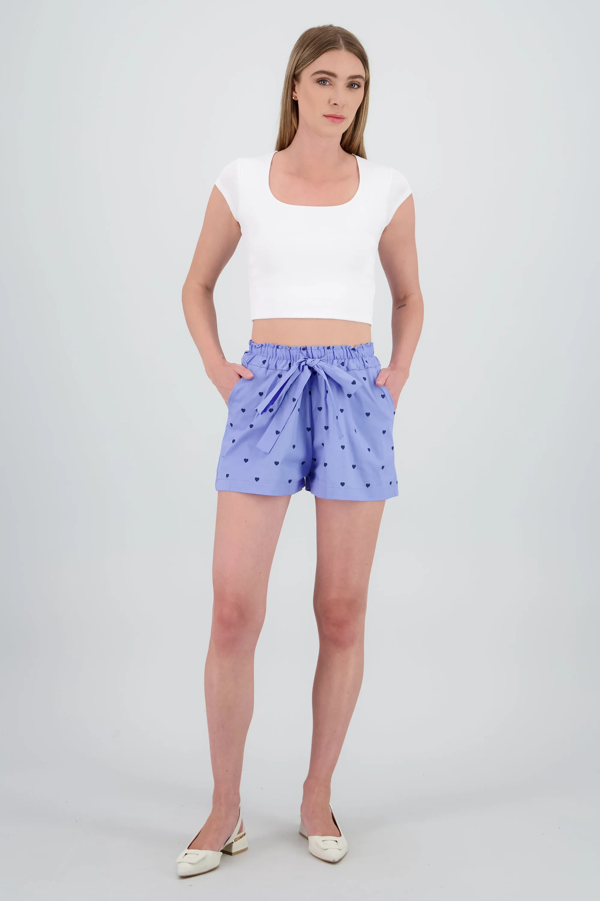 Shorts mini detalle resorte corazones sold by Shasa