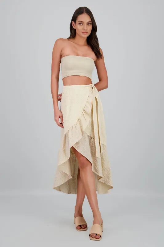 Falda cruzado textura sold by Shasa