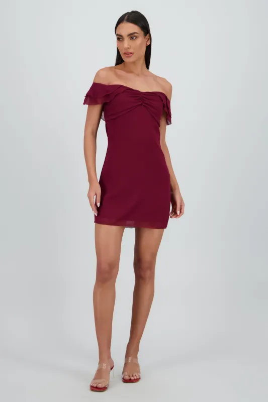 Vestido fluido olanes mangas sold by Shasa