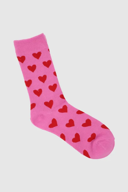 Calcetin corazón all over sold by Shasa