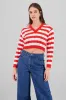Sueter con rayas cuello en V sold by Shasa