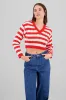 Sueter con rayas cuello en V sold by Shasa