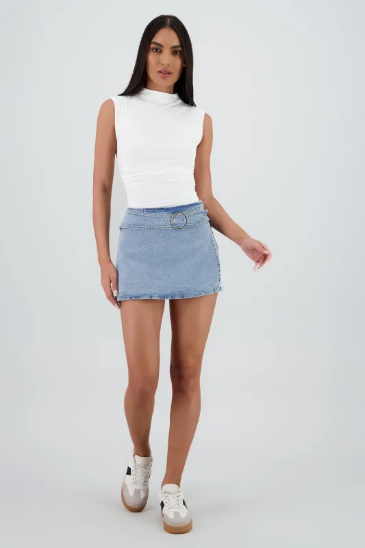 Skort cinturón ancho hebilla sold by Shasa