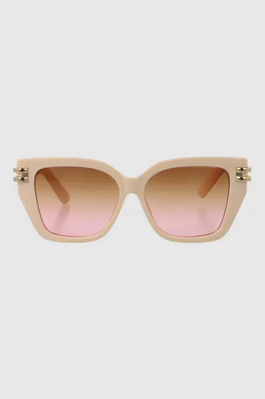 Lente cuadrado cateye con detalle metalico sold by Shasa