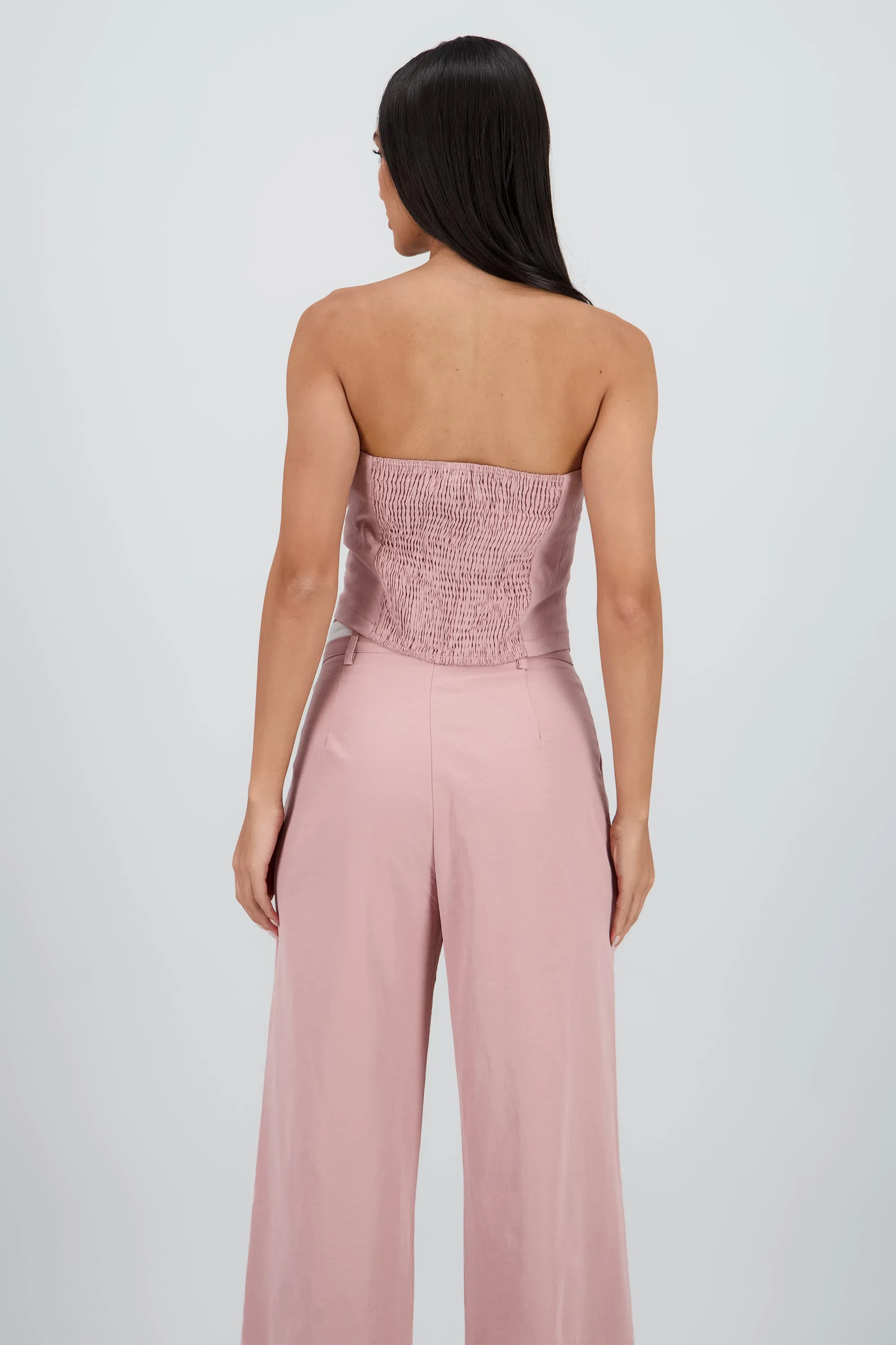 Top strapless sastre detalle contraste color Hyps sold by Shasa product image thumbnail 4