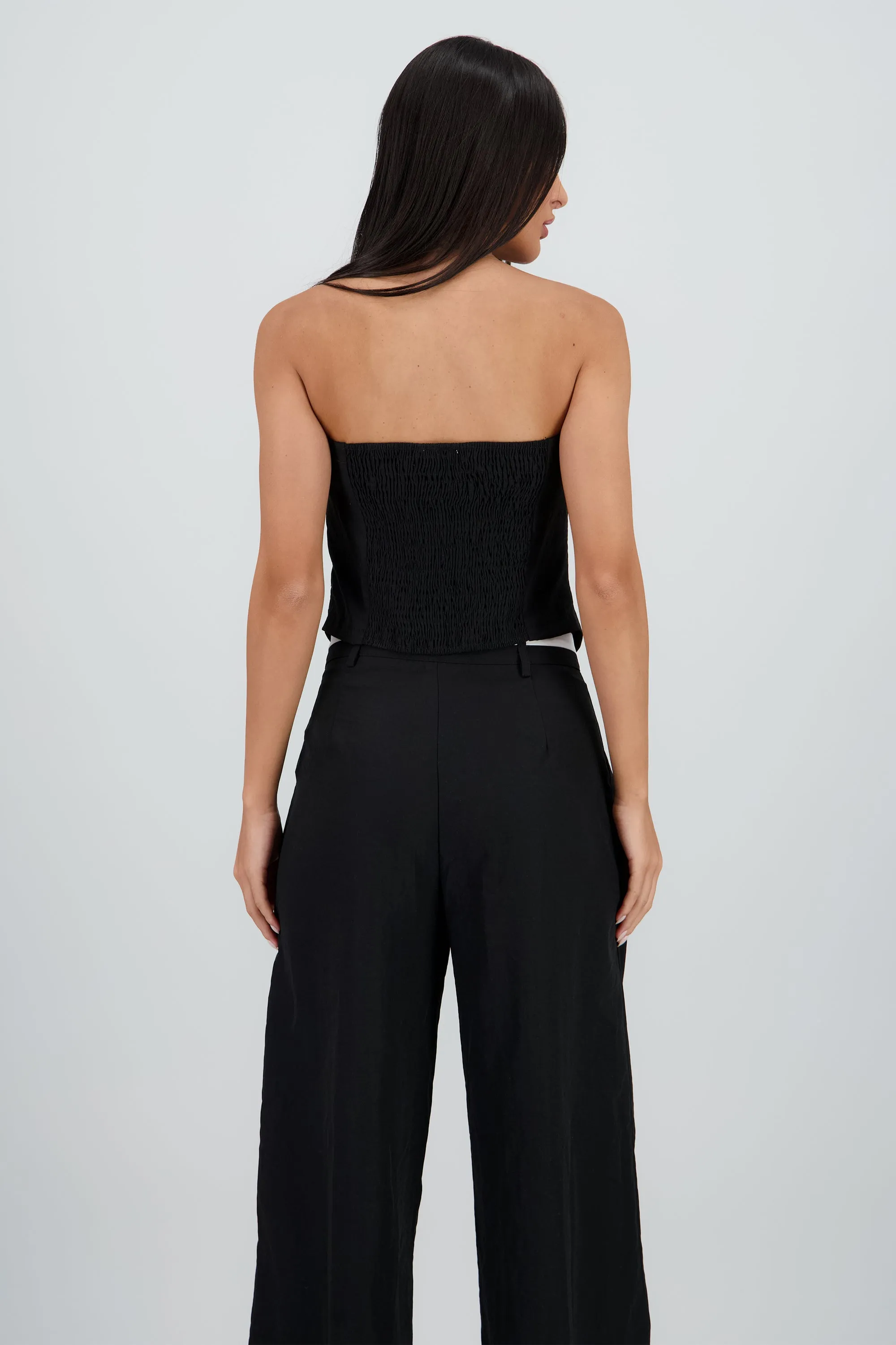 Top strapless sastre detalle contraste color Hyps sold by Shasa product image thumbnail 4
