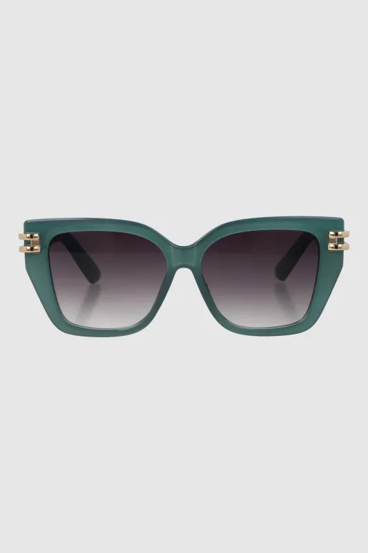 Lente cuadrado cateye con detalle metalico sold by Shasa