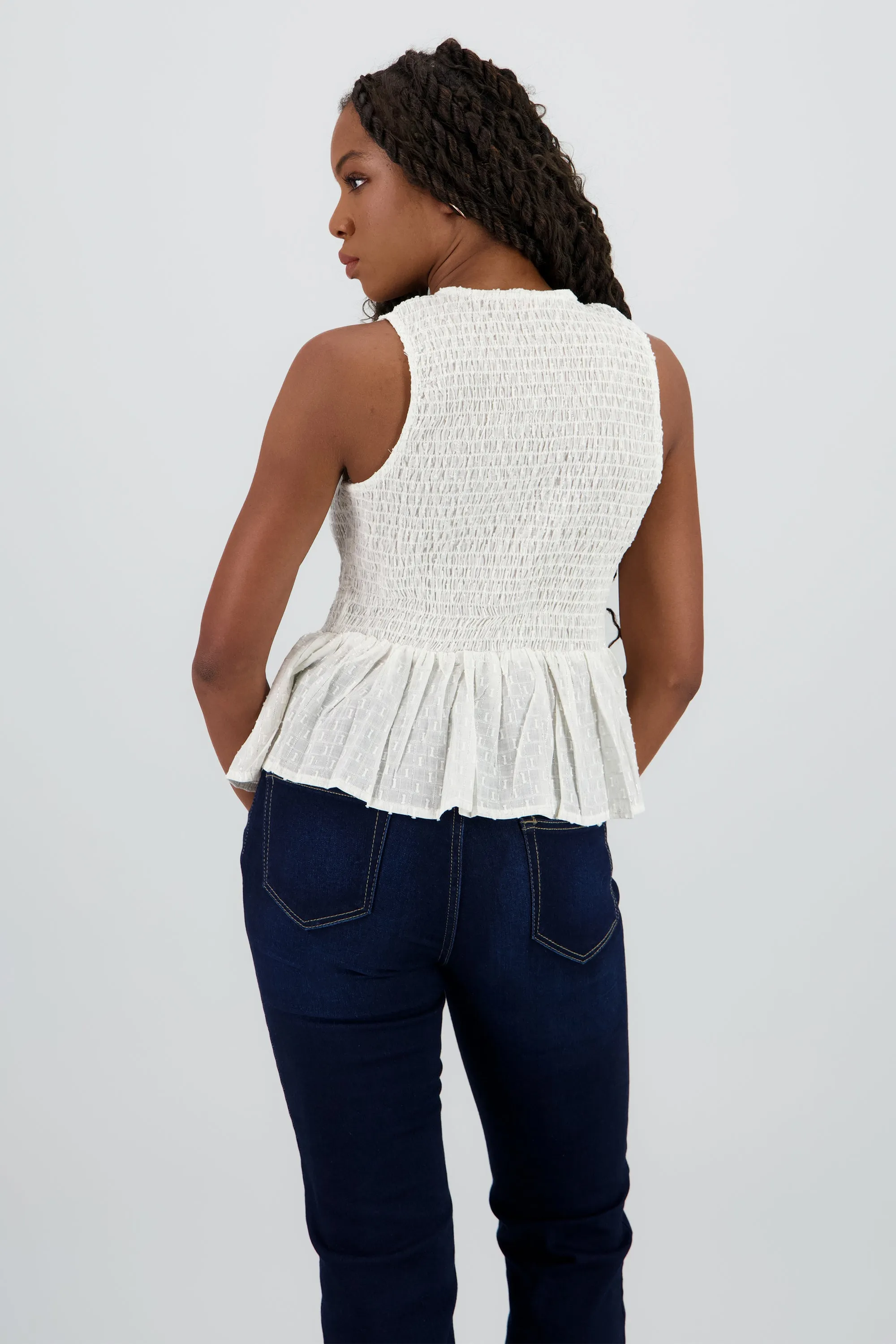 Blusa textura con moños sin mangas sold by Shasa product image thumbnail 4