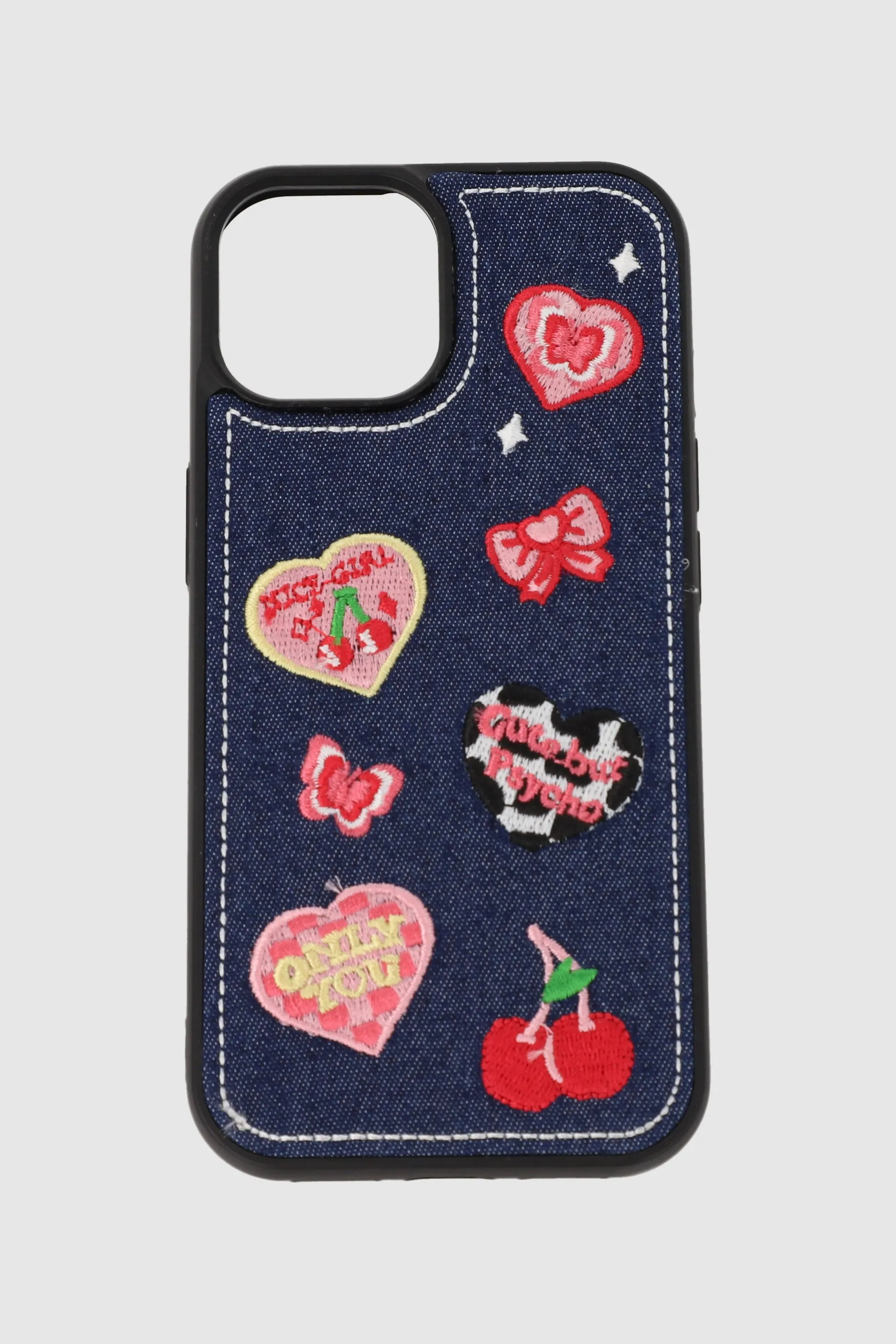 Funda cel i15 bordado denim sold by Shasa