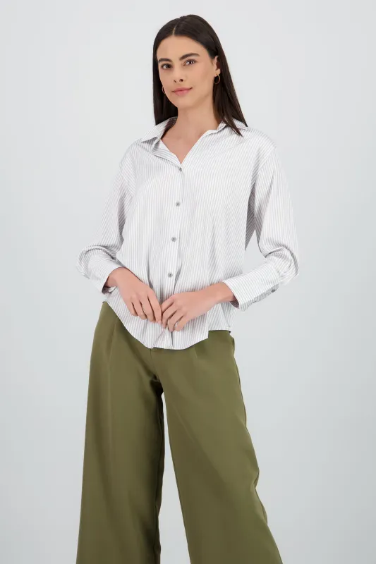 Blusa satin rayas manga larga Hypsters sold by Shasa