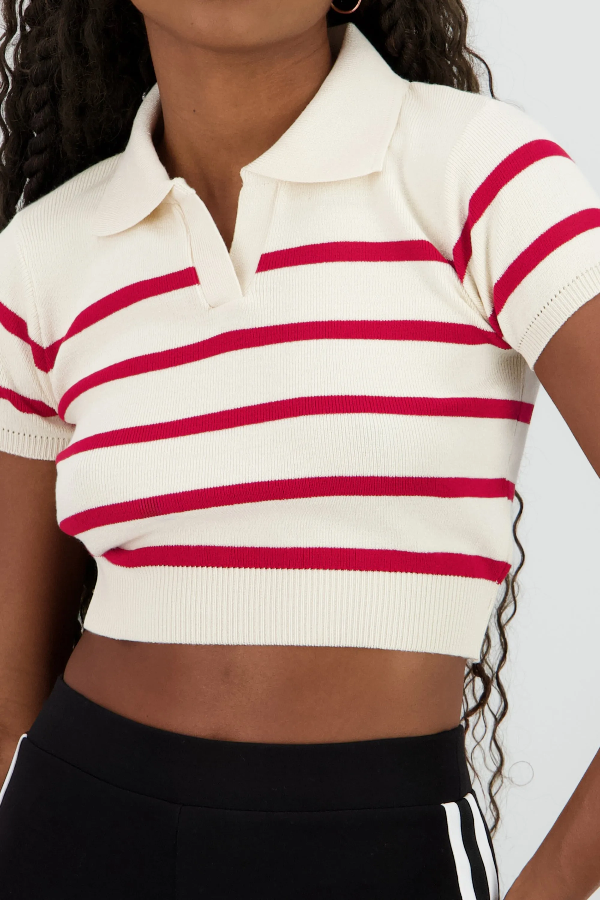 Top tejido cuello polo rayas sold by Shasa product image thumbnail 5