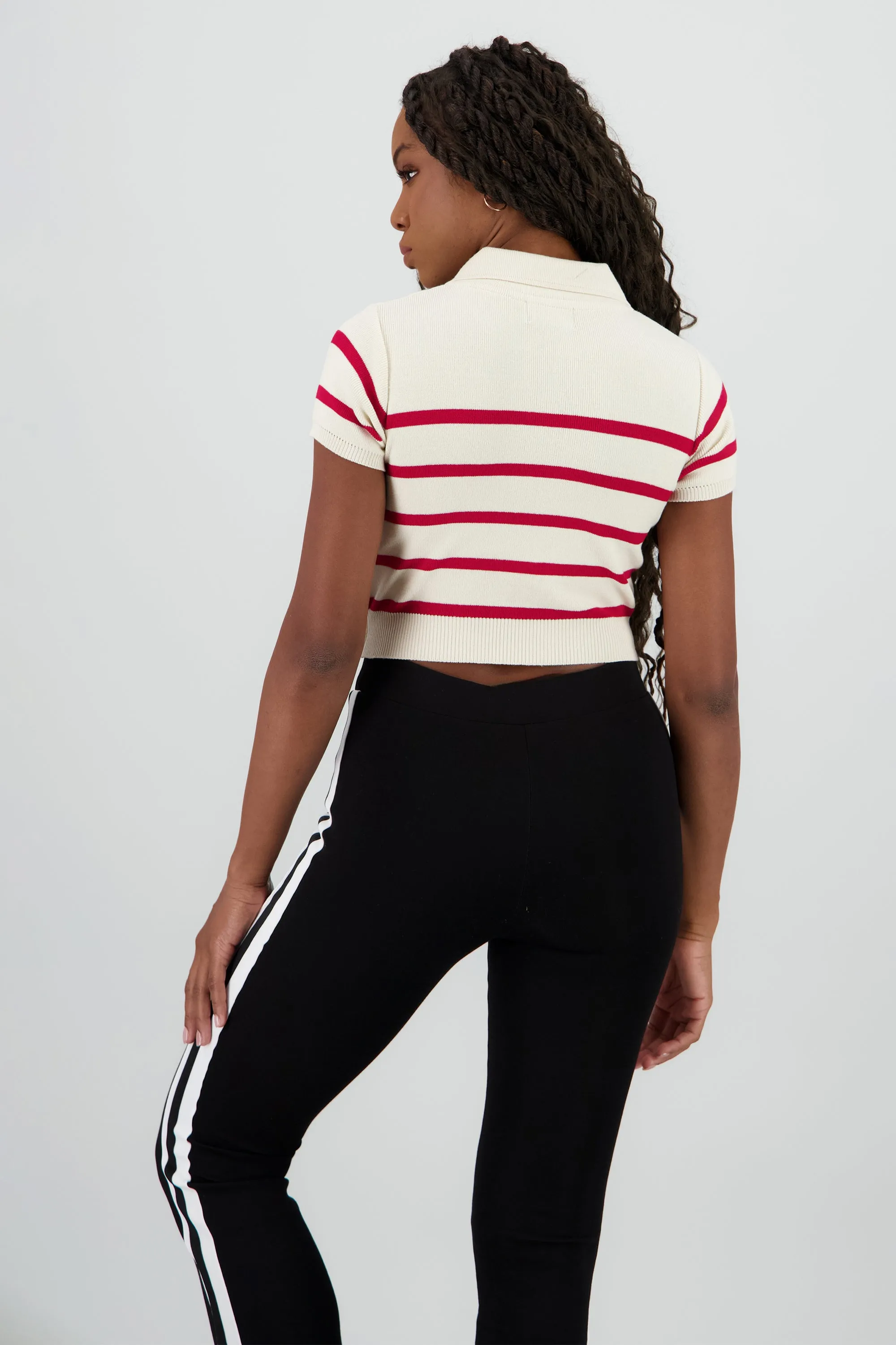 Top tejido cuello polo rayas sold by Shasa product image thumbnail 4