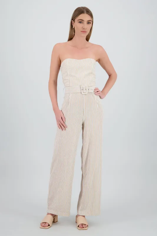 Jumpsuit rayas cinturón sold by Shasa